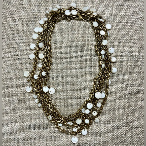Double strand 36” beaded disc necklace - Picture 2 of 5